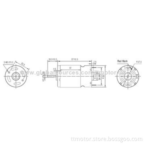 12V 35.7mm High-torque Low-speed DC micro Motor